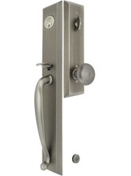 Jefferson Tubular Entry Handleset with Choice of Interior Knob